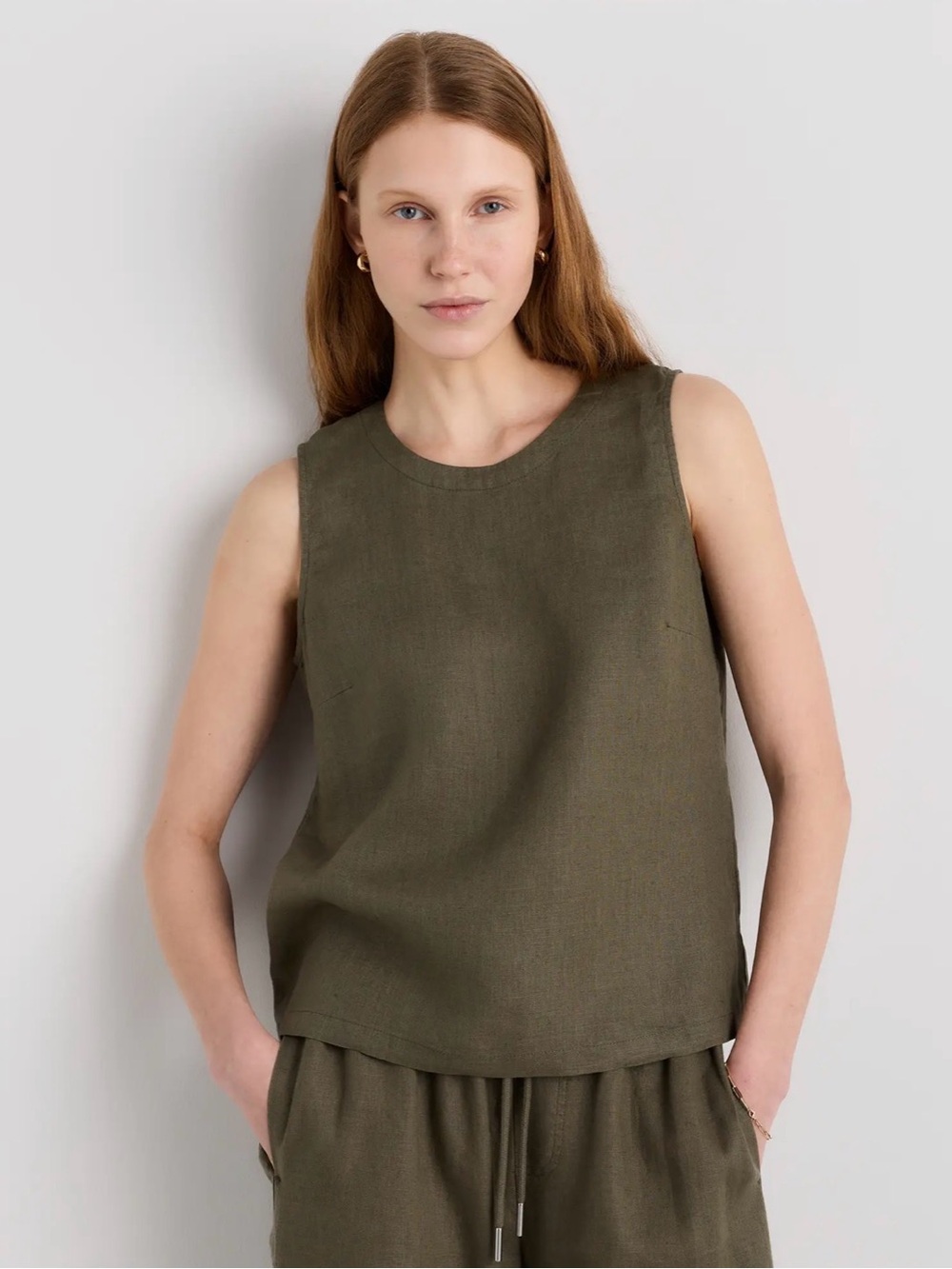 100% European Linen Tanktop